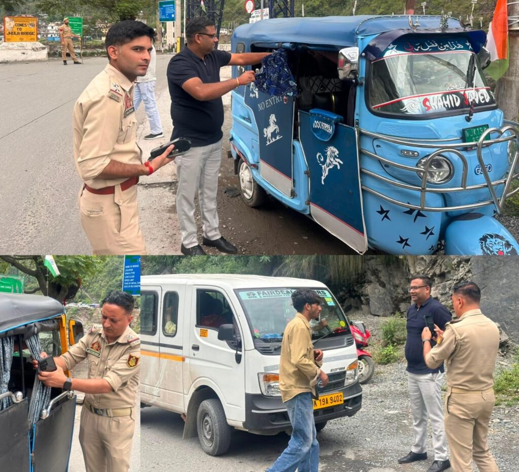 MVD, district police e-challan 36 vehicles in Ramban during special joint enforcement drive