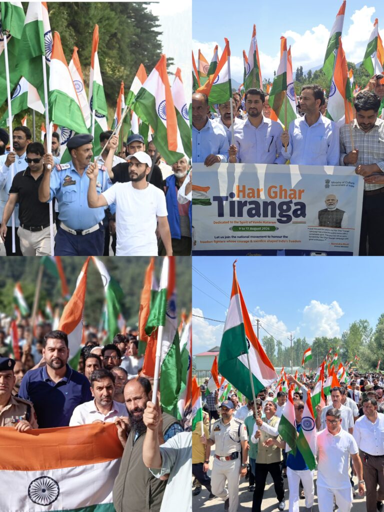 Mega Tiranga Rallies held across Sub-Divisions of Anantnag