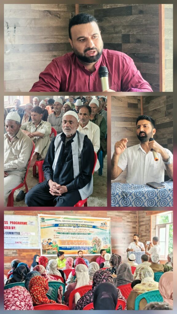 SWD Bandipora holds Awareness Programme on Maintenance and Welfare of Parents and Senior Citizens Act 2007 at Sumbal
