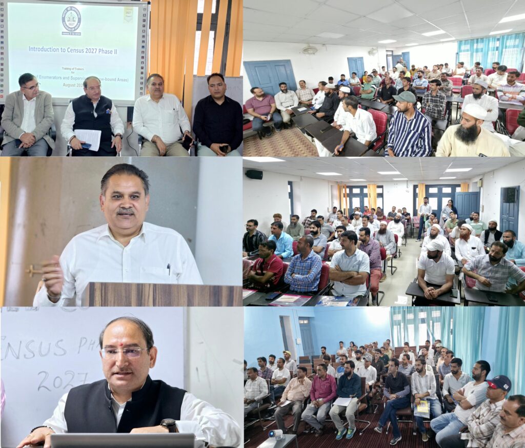 Training of Enumerators, Supervisors for Census-2027 Phase II begins across district Kishtwar
