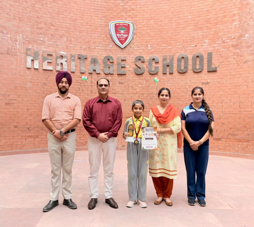 Heritage School’s Simardeep Kaur Wins Bronze in State Yogasana Championship