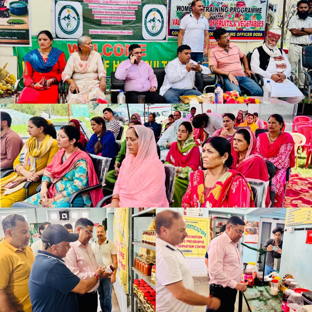 Women Farmers trained in Value Addition of Fruits & Vegetables at Bhaderwah