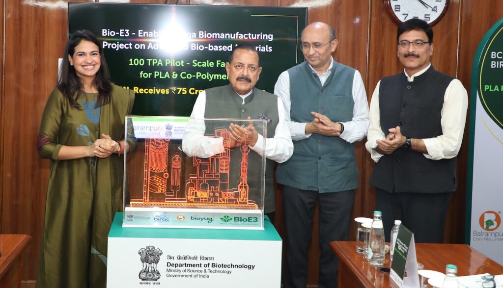 Dr Jitendra formalises commercial launch of biodegradable Plastic, milestone in recycling economy