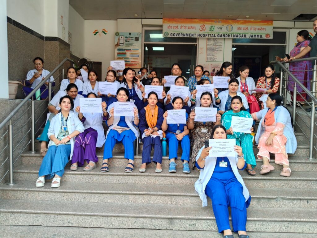NHM Employees Begin 72-Hour Strike Across Jammu Division