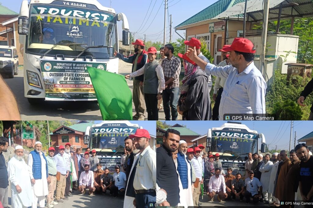 30 Progressive Farmers from Budgam Flagged Off for Exposure Visit to PAU Ludhiana