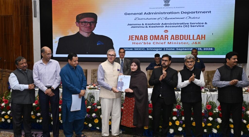 CM Omar Abdullah distributes appointment orders to 55 JKAS, Accounts Service officers