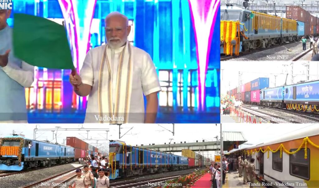 PM Modi lays foundation stone, inaugurates development projects worth over Rs 35,000 crore in Vadodara