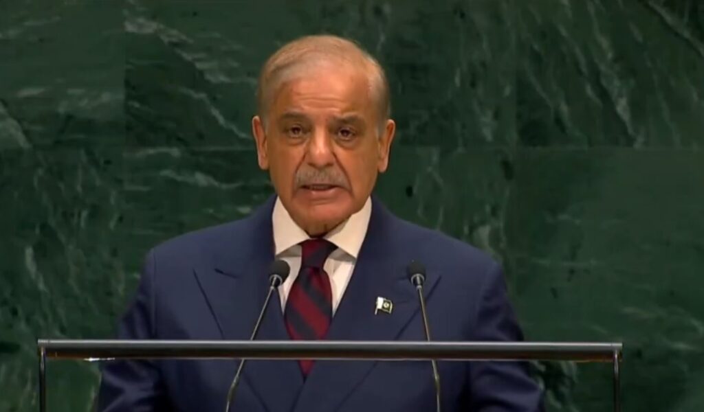 Pakistan PM Shehbaz Sharif says Kashmir dispute requires “just and fair solution” at UNGA