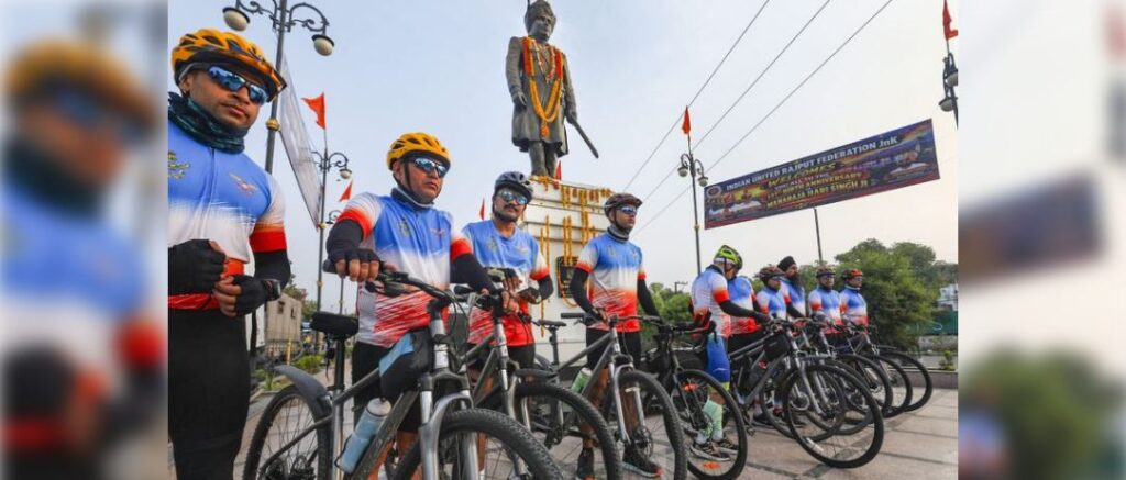 IAF’s Kanyakumari-Kargil cycling expedition leaves Jammu for Udhampur