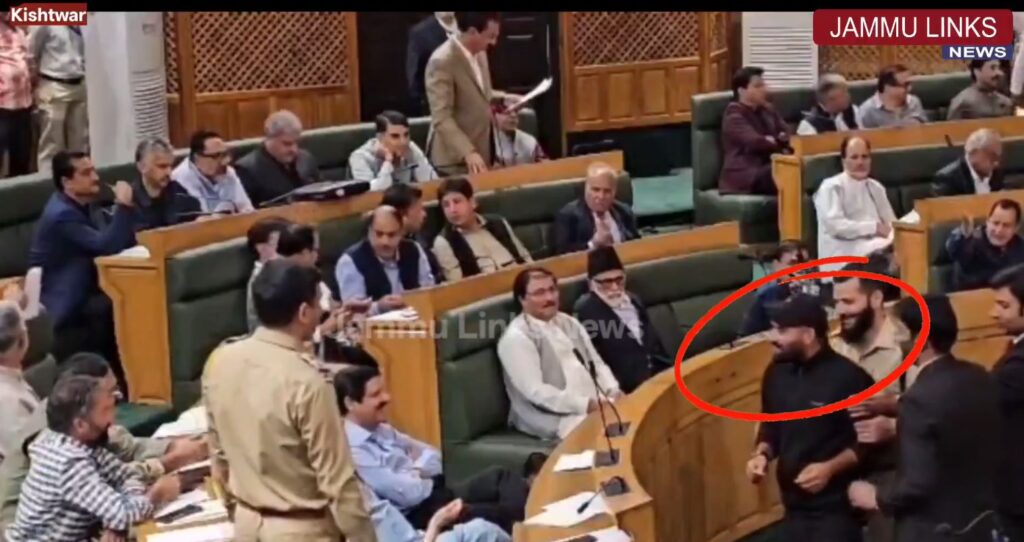 AAP MLA Mehraj Malik marshalled out of J&K Assembly