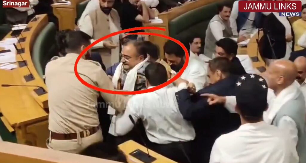 Four protesting MLAs marshalled out of J&K Assembly