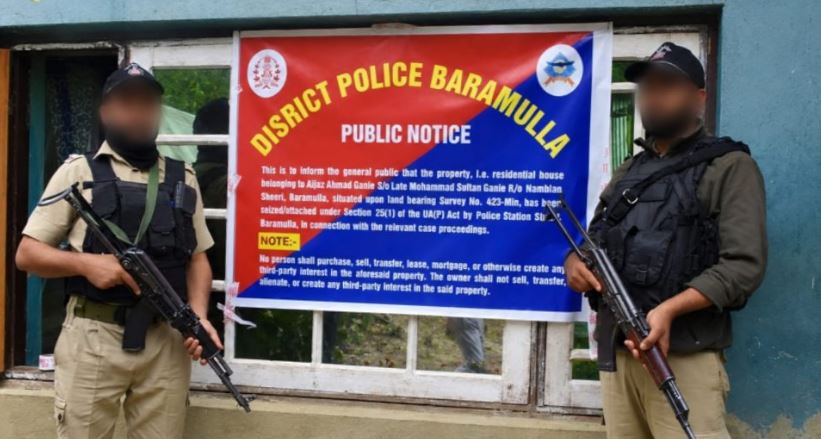 Baramulla police attaches residential property under UAPA in terror-related case
