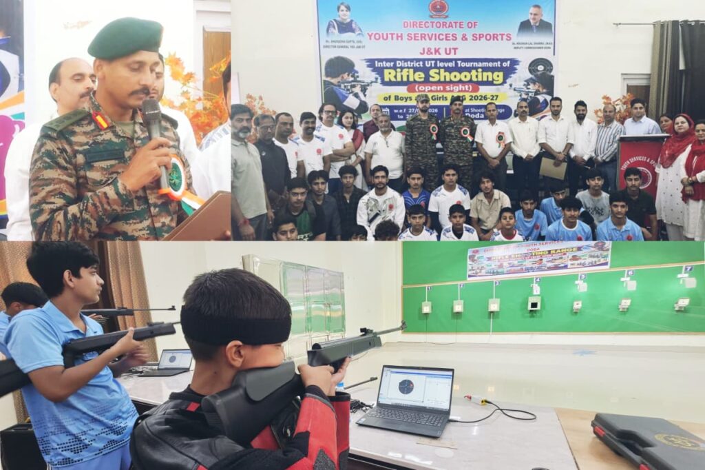 Colonel, Commanding Officer 10 RR, inaugurates inter-district UT-level rifle shooting competition at Doda