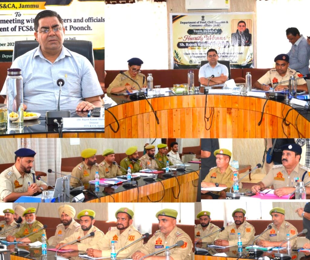 Consumer protection, food quality top agenda as Director reviews functioning of FCS&CA in Poonch