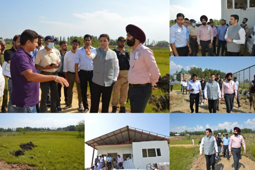 DC Budgam review progress of ongoing works at Campus site Rakh Arath Bemina