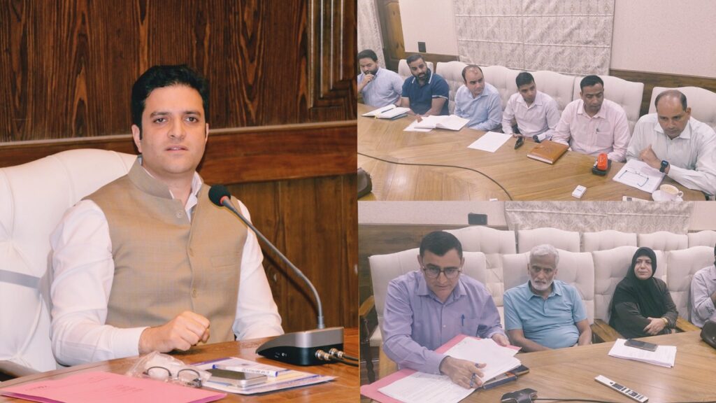 DC Budgam chairs a meeting regarding essential utilities, services related to Air Force Station