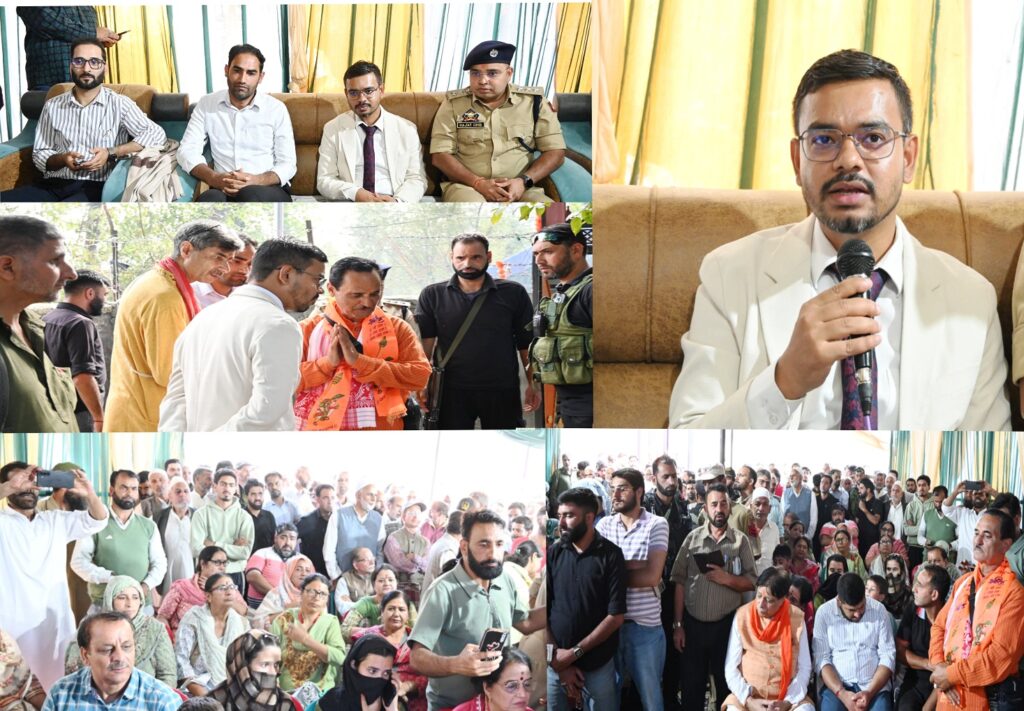 DC Kulgam visits Ganesh Asthapan Mandir at Batpora Hergam Frisal
