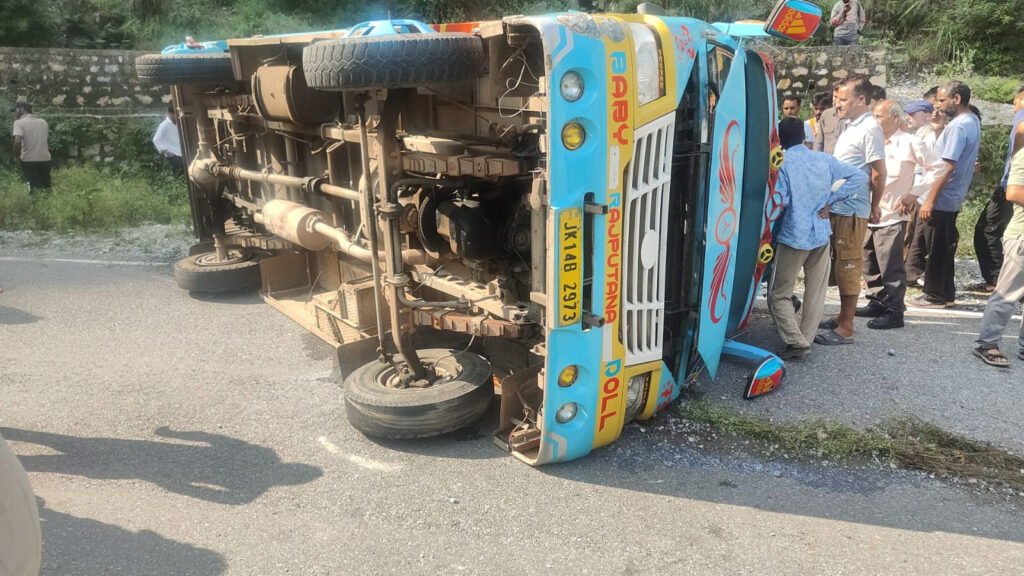 Two dead, five injured as mini-bus overturns in Reasi