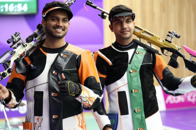 Asian Games 2026: Himanshu Dhillon wins silver, Rudrankksh Patil bags bronze in men’s 10m air rifle final