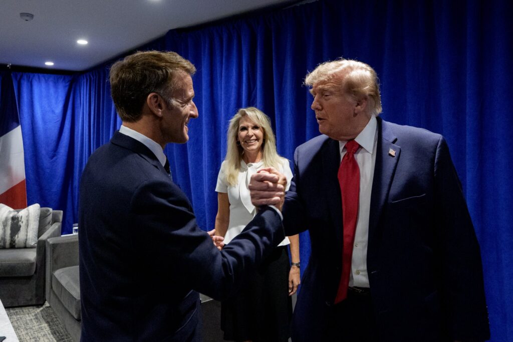 French President Emmanuel Macron says France, US to “act together” to ease energy market tensions, protect Strait of Hormuz