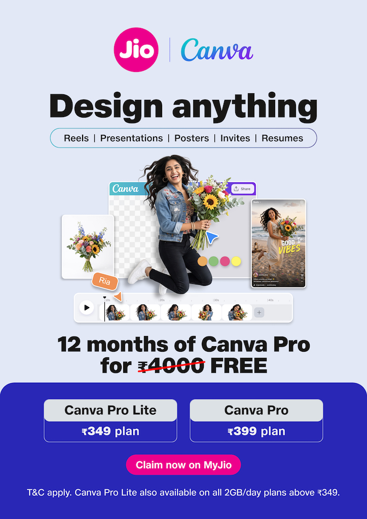 Jio, Canva Join Forces to Bring Free AI-Powered Design Tools to Millions Across India