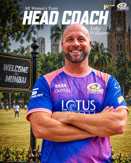 Luke Williams Named Mumbai Indians Head Coach Ahead of 2027 WPL Season
