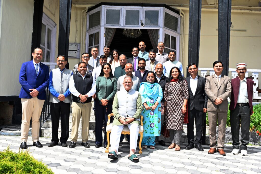 Governor Kavinder Gupta Interacts with Media Representatives at Lok Bhavan