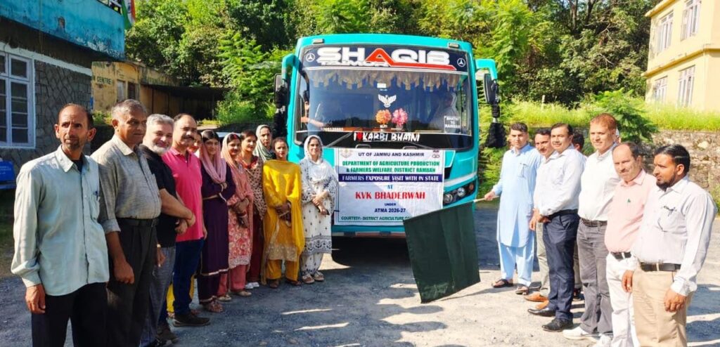 MLA flags off ATMA exposure visit of women SHGs, progressive farmers to KVK Bhaderwah