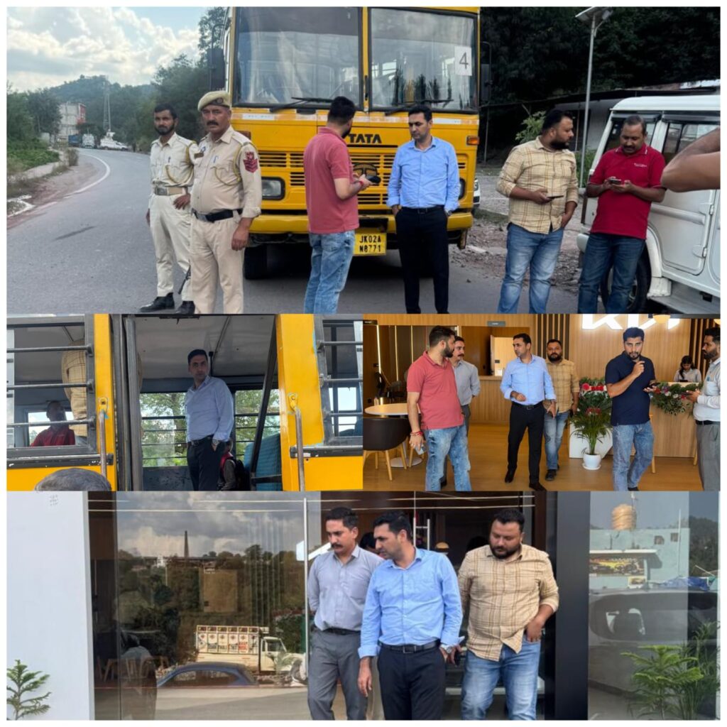 MVD Rajouri steps up enforcement: 120 vehicles checked, 16 challans issued; inspects showrooms, PUCC and Driving Schools, two showrooms sealed