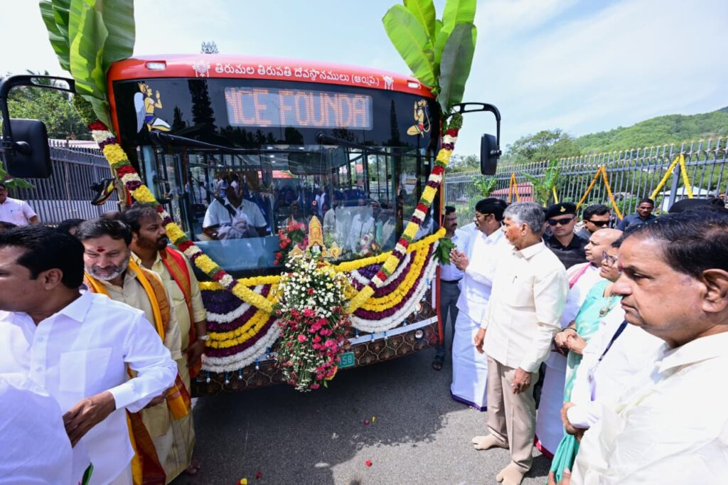 Reliance Foundation Hands Over 25 Electric Buses to TTD Ahead of Srivari Brahmotsavams