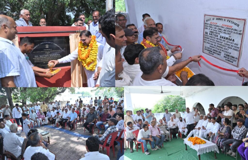 Satish Sharma tours Chhamb Constituency, reviews development works; lays foundation stones for projects worth over ₹7 crores