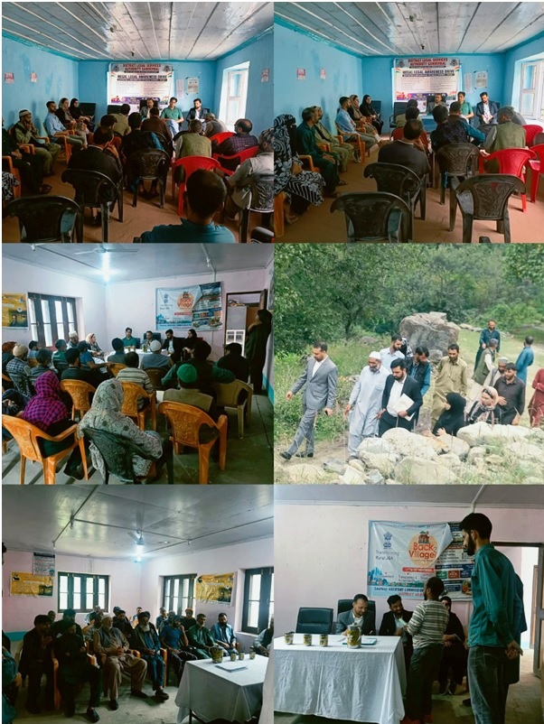 Secretary DLSA Ganderbal leads Legal Awareness Drive at Anderwan under NALSA Mega Drive