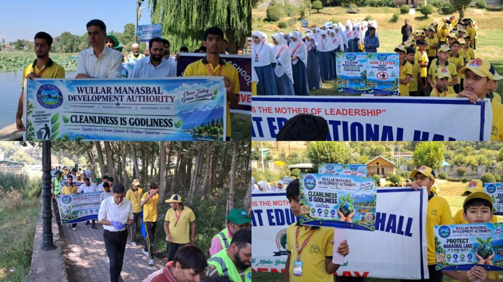 To further raise awareness among masses, WMDA conducts sanitation drive around Manasbal Lake