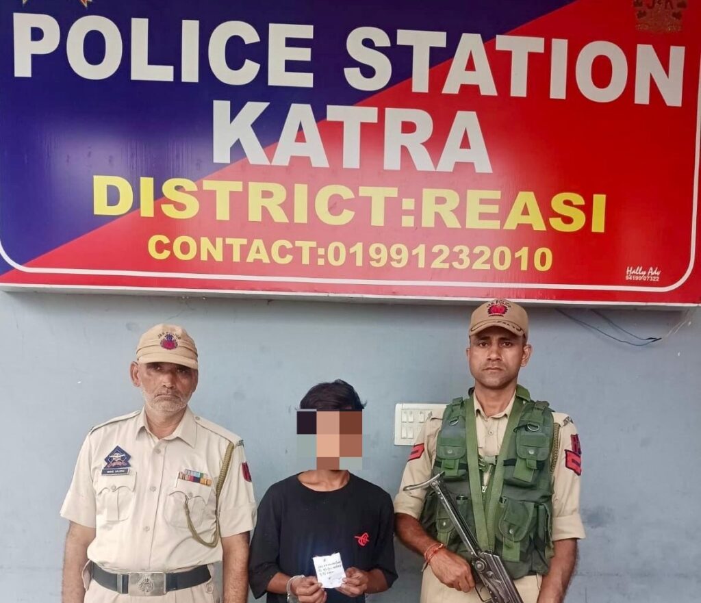 Reasi Police Arrest Drug Peddler in Katra, Recover 6.9 Grams Heroin