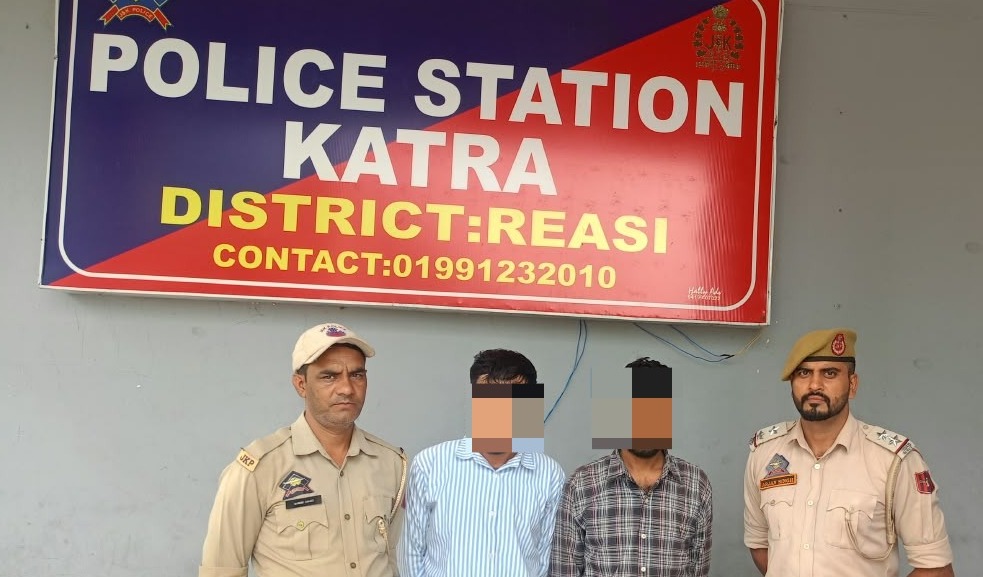 Reasi Police Arrest Two Alleged Drug Peddlers in Katra, Recover 7.51 Grams Heroin