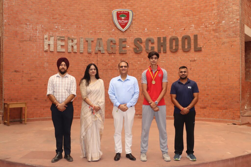 Heritage School Student Aksh Sharma Wins Gold at North Zone Cricket Tournament