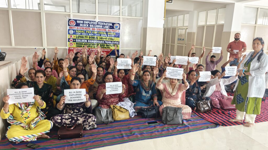 NHM Employees Continue Strike on Seventh Day, Reiterate Demand for Job and Social Security
