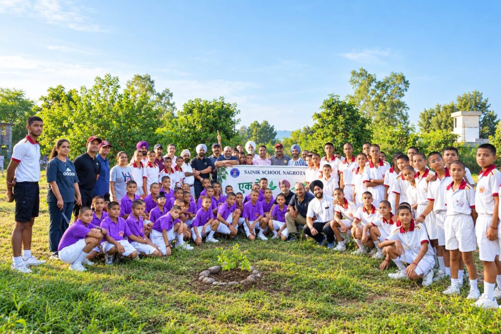 Over 600 Saplings Planted at Sainik School Nagrota Under ‘Ek Ped Maa Ke Naam’ Initiative