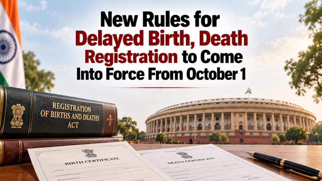New Rules for Delayed Birth, Death Registration to Come Into Force From October 1