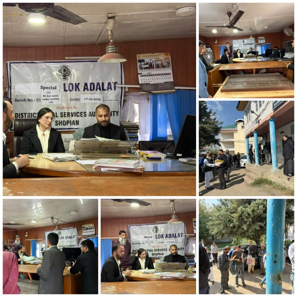 DLSA Shopian organises Special Lok Adalat
