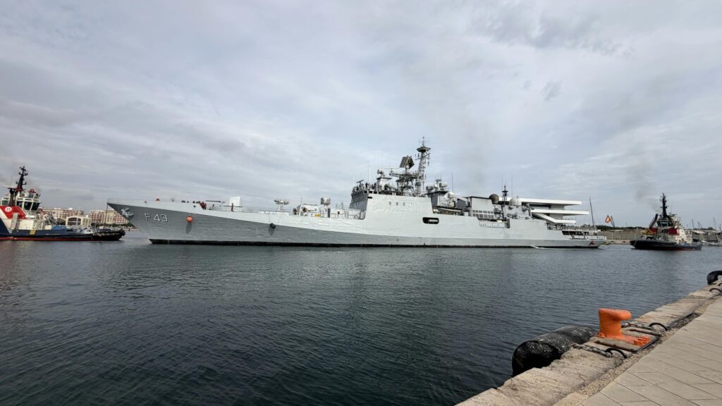 INS Trishul arrives in Spain after Varuna exercise with French Navy as part ongoing deployment