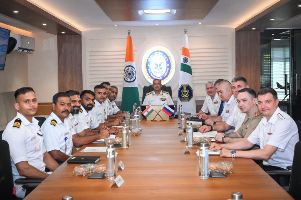Russian Navy delegation visits Southern Naval Command, Indian Naval Academy