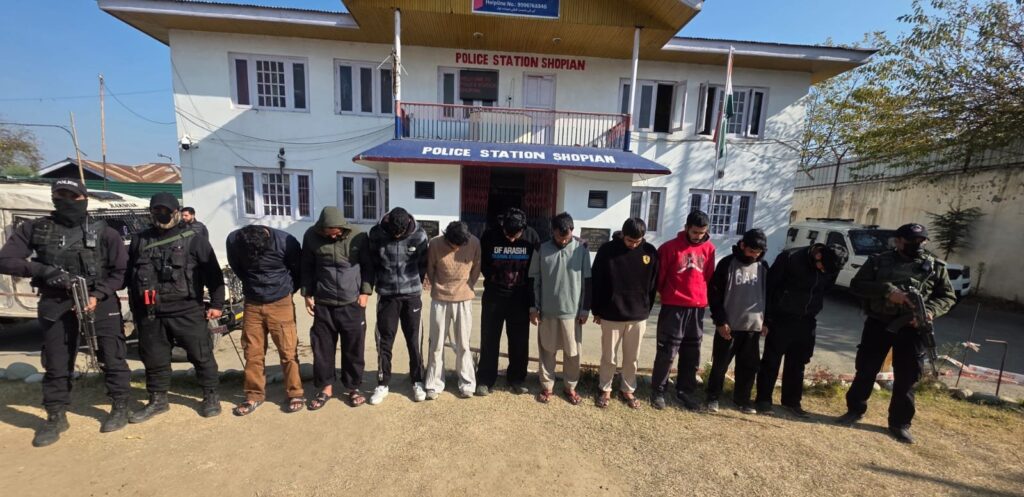 Shopian Police Bust Terror Financing Module, Arrest 10 Overground Workers