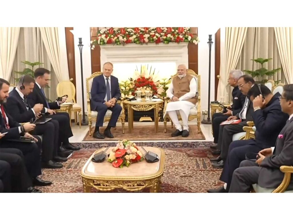 PM Modi, Polish PM Donald Tusk hold delegation-level talks at Hyderabad House