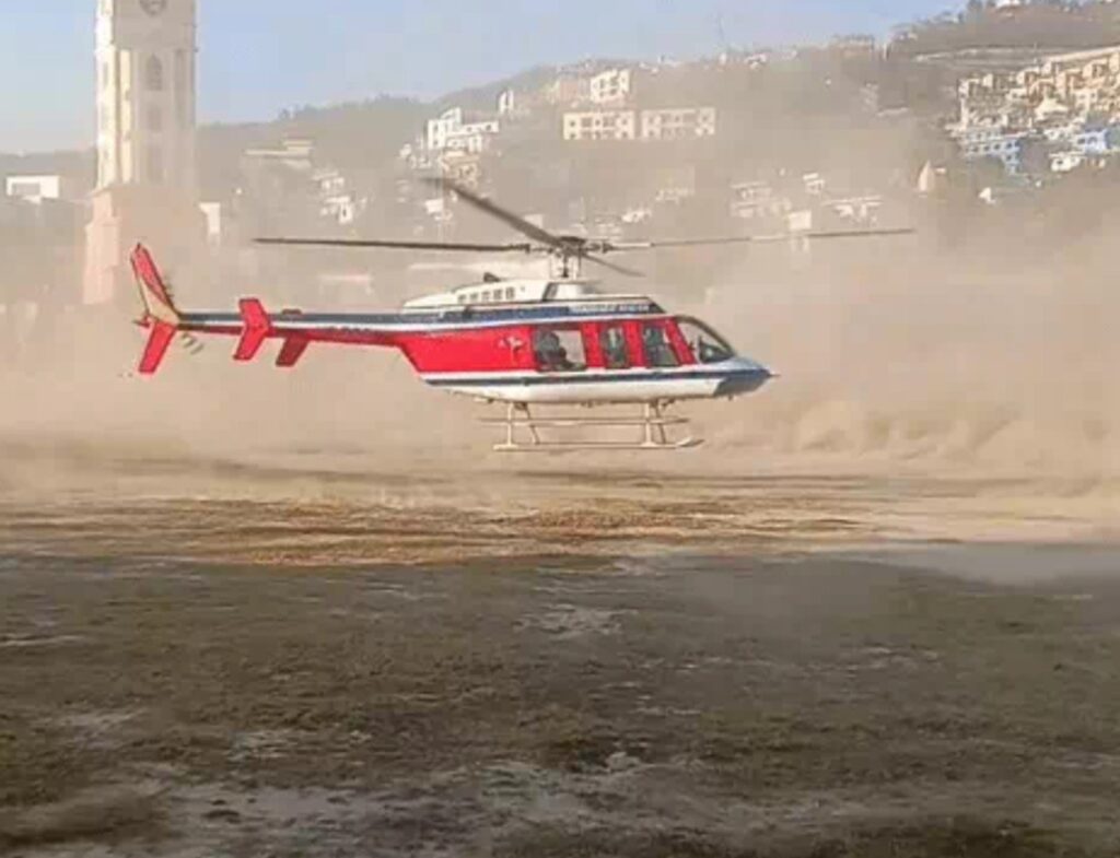 Kedarnath-bound helicopter makes precautionary landing in Tehri, all pilgrims safe