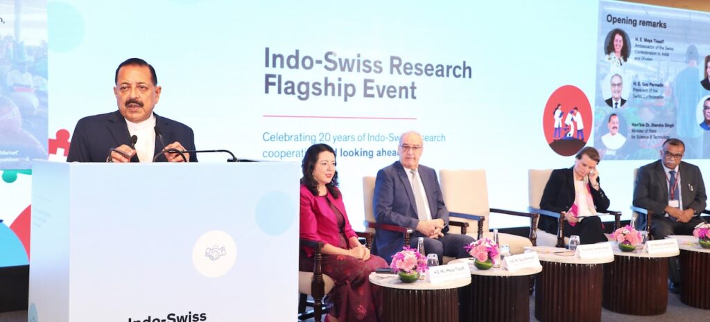 Dr Jitendra addresses ‘Indo-Swiss Flagship Event’, calls for transforming tomorrow together