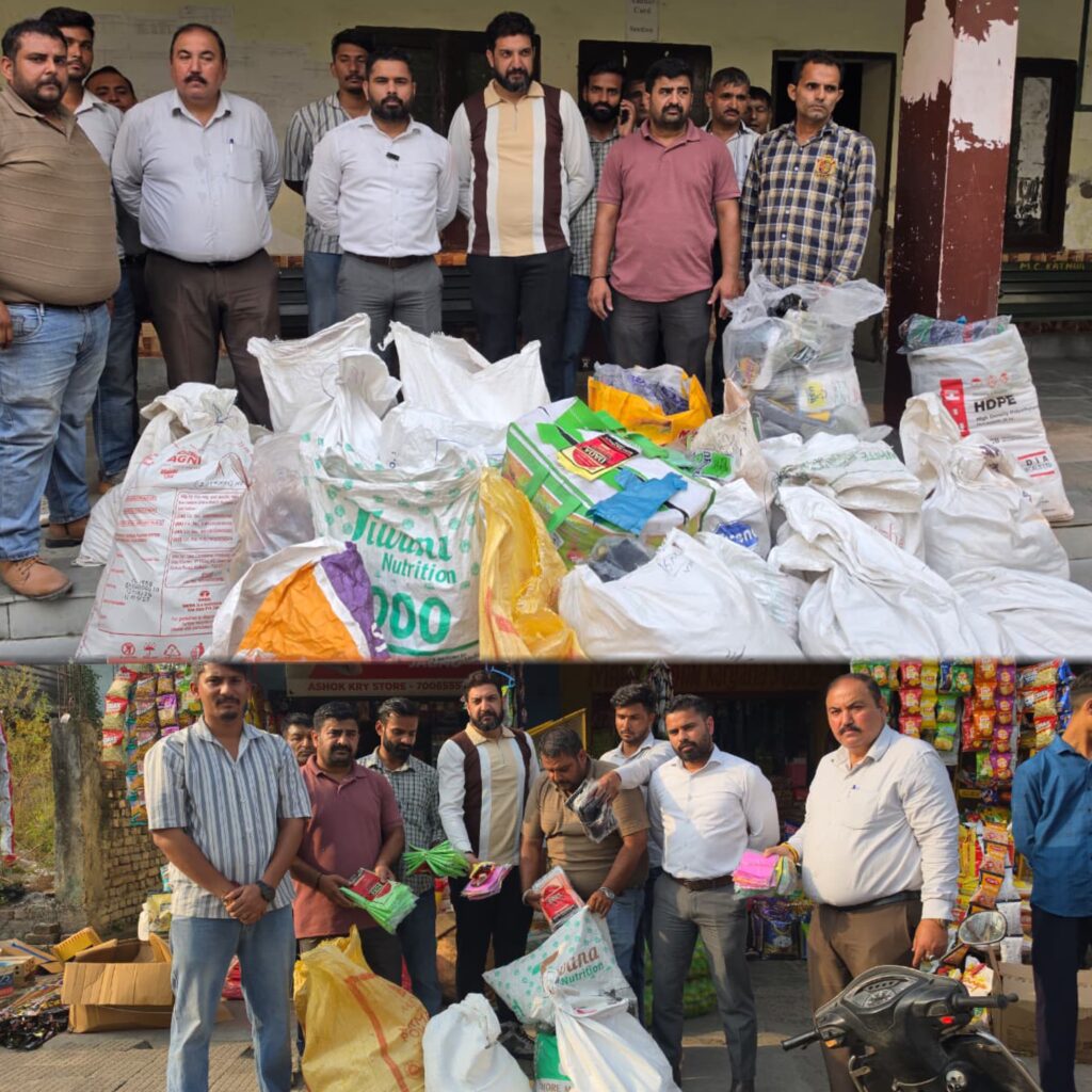 MC Kathua intensifies enforcement against banned polythene, seizes 12 quintals of prohibited material