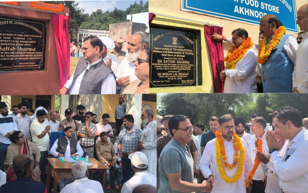 Satish Sharma Visits Chhamb, Lays Foundation Stones for Development Projects, Inaugurates Works wroth 13 Cr